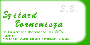 szilard bornemisza business card